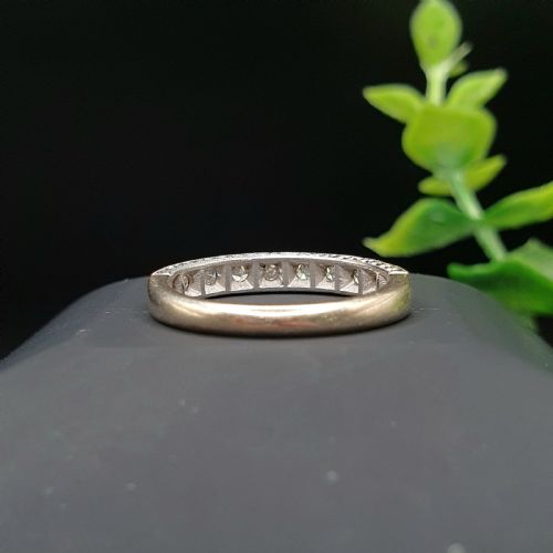 DIAMOND 18CT WHITE GOLD STACK ETERNITY RING SIZE N - ADDITIONAL PHOTO 4