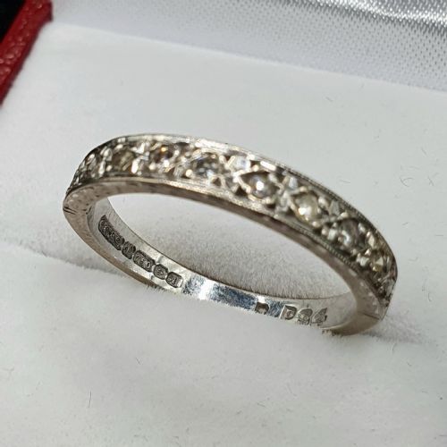 DIAMOND 18CT WHITE GOLD STACK ETERNITY RING SIZE N - ADDITIONAL PHOTO 7