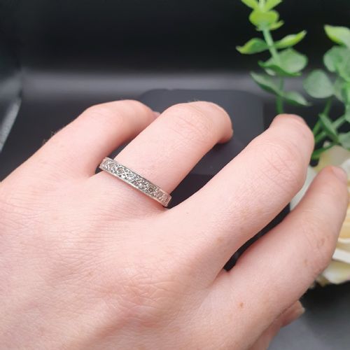 DIAMOND 18CT WHITE GOLD STACK ETERNITY RING SIZE N - ADDITIONAL PHOTO 9