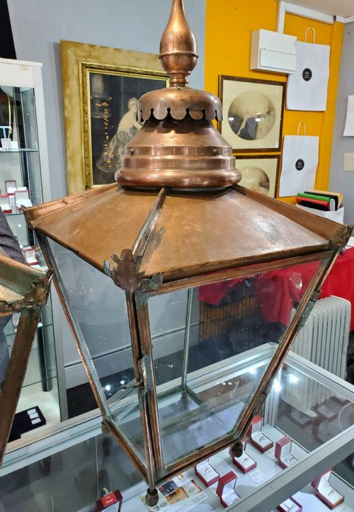 PAIR LATE VICTORIAN COPPER LANTERNS CHELSEA C1900 - ADDITIONAL PHOTO 7