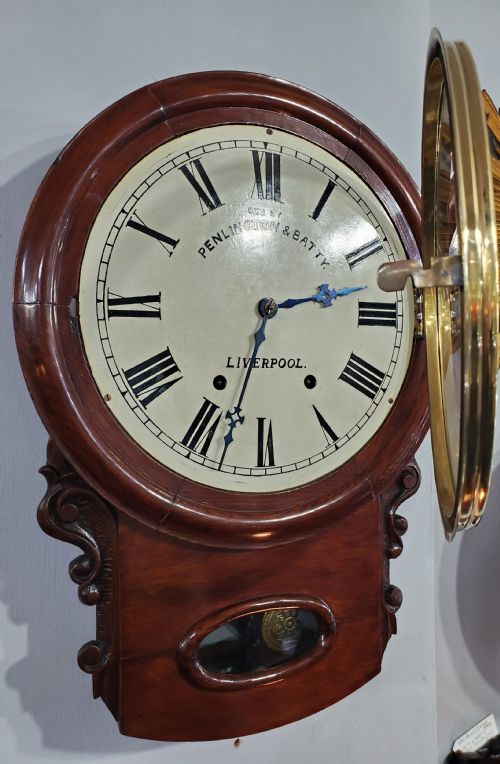 WALL CLOCK PENLINGTON BATTY 19TH CENTURY - ADDITIONAL PHOTO 4