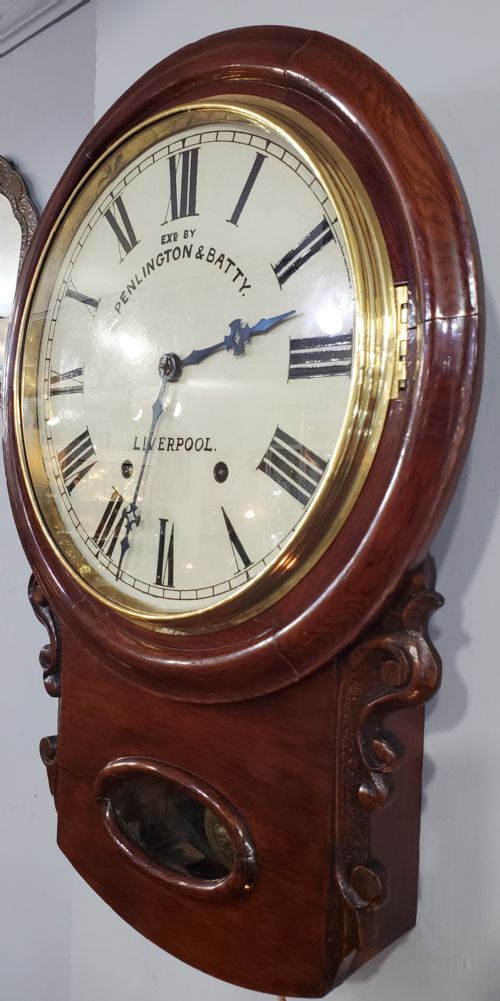 WALL CLOCK PENLINGTON BATTY 19TH CENTURY - ADDITIONAL PHOTO 1
