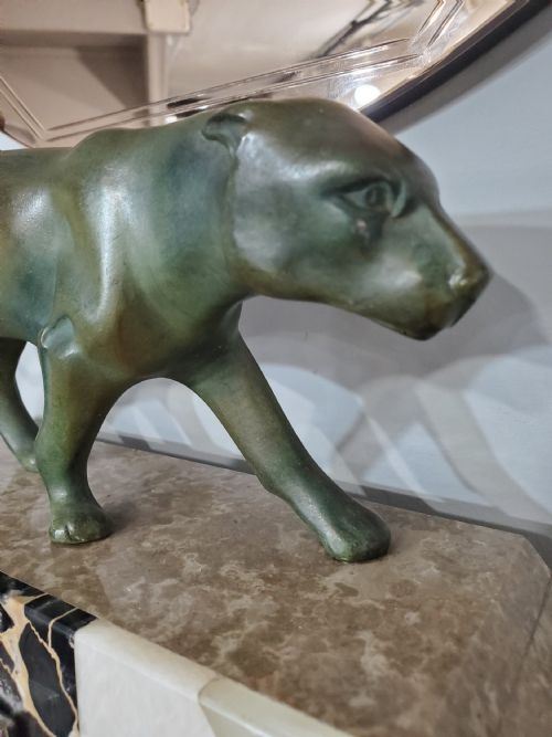 FRENCH ART DECO PANTHER CLOCK C1930 - ADDITIONAL PHOTO 6