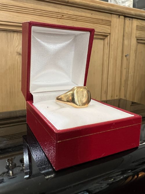 signet ring 9ct gold birmingham 1949 r12 - CATEGORY: ANTIQUE JEWELLERY - DATED 1950