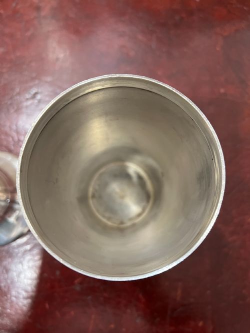 ENGLISH ART DECO SILVER PLATED COCKTAIL SHAKER WITH SLEEVE TOP C1950 - ADDITIONAL PHOTO 5