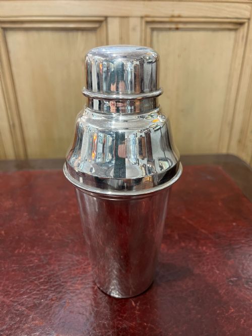 ART DECO SILVER PLATED COCKTAIL SHAKER C1930S - ADDITIONAL PHOTO 2