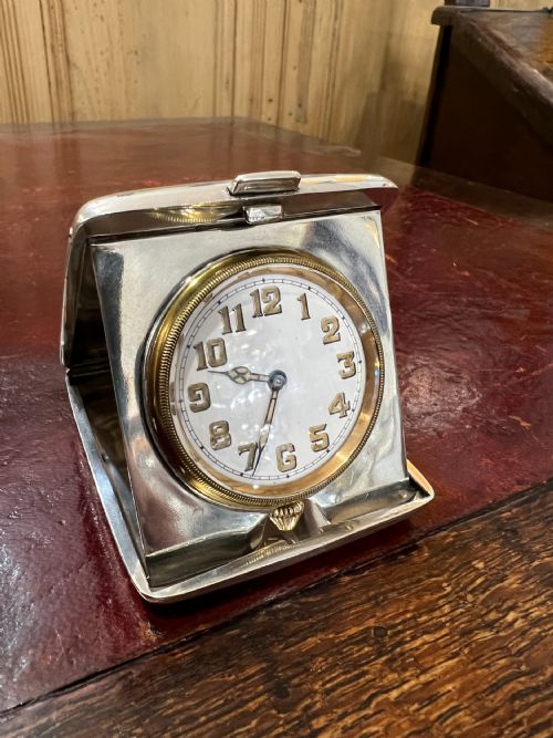 mappin webb silver travel clock birmingham 1925 - CATEGORY: ANTIQUE CLOCKS - DATED 1920