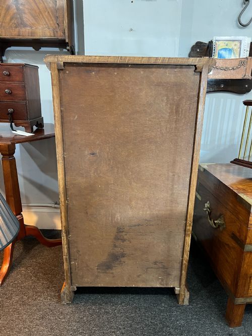 SOLID OAK BOOKCASE WITH ADJUSTABLE SHELVES LATE 19THEARLY 20TH CENTURY - ADDITIONAL PHOTO 4
