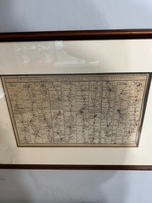 ANTIQUE MAP ROADS LEADING OUT OF LONDON DATED 1774 - ADDITIONAL PHOTO 1