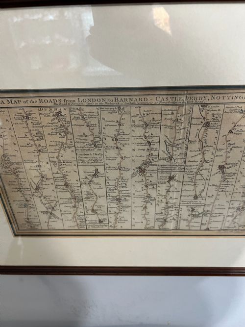 ANTIQUE MAP ROADS LEADING OUT OF LONDON DATED 1774 - ADDITIONAL PHOTO 2