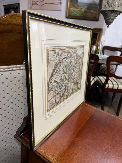 ANTIQUE HAND COLOURED MAP HELVETICASWITZERLAND DATED C1696 - ADDITIONAL PHOTO 5