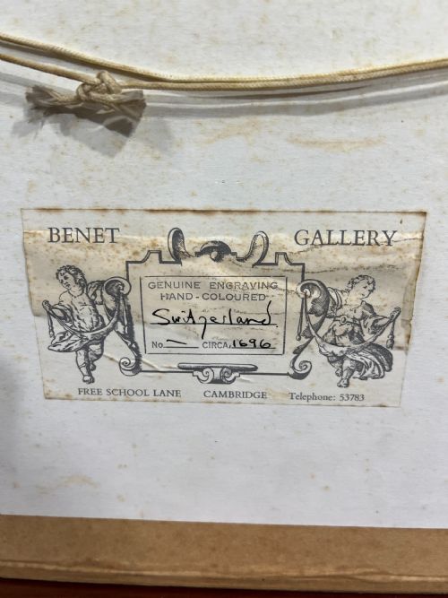 ANTIQUE HAND COLOURED MAP HELVETICASWITZERLAND DATED C1696 - ADDITIONAL PHOTO 7