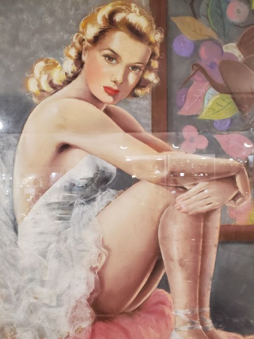 ART DECO FRENCH BALLERINA PASTEL ON BOARD C1930S - ADDITIONAL PHOTO 1