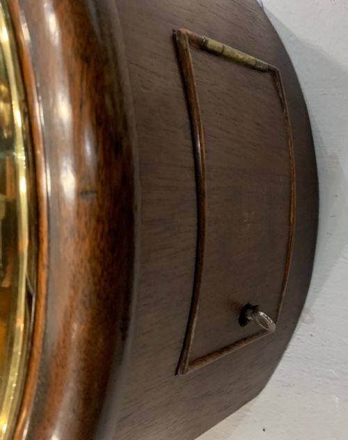 ENGLISH FUSEE LONDON WALL CLOCK 10 DIAL MAHOGANY CASE C1850 - ADDITIONAL PHOTO 4