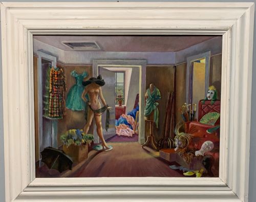 ALTERED IMAGES OIL ON BOARD C1950 - ADDITIONAL PHOTO 1