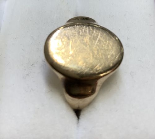 ART DECO ERA 9CT GOLD SIGNET RING BIRMINGHAM 1928 Q - ADDITIONAL PHOTO 3