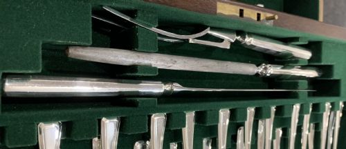ART DECO 12 SETTINGS 127 PIECE BUTLER CANTEEN SILVER PLATED CUTLERY 1937 - ADDITIONAL PHOTO 3