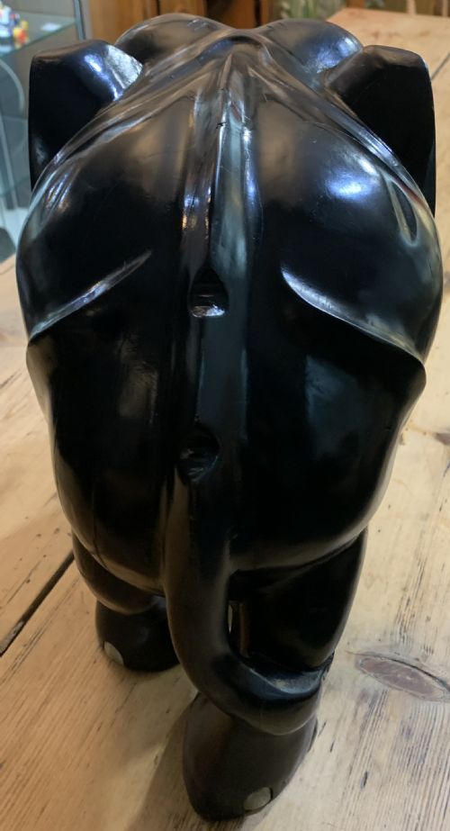 EDWARDIAN EBONY ELEPHANT BONE TUSKS EARLY 20TH CENTURY - ADDITIONAL PHOTO 6