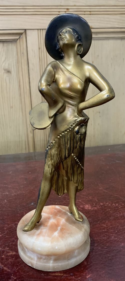 ART DECO JOSEF LORENZL ORIGINAL CASTING OF A SPANISH FLAMENCO DANCER C1930 - ADDITIONAL PHOTO 1