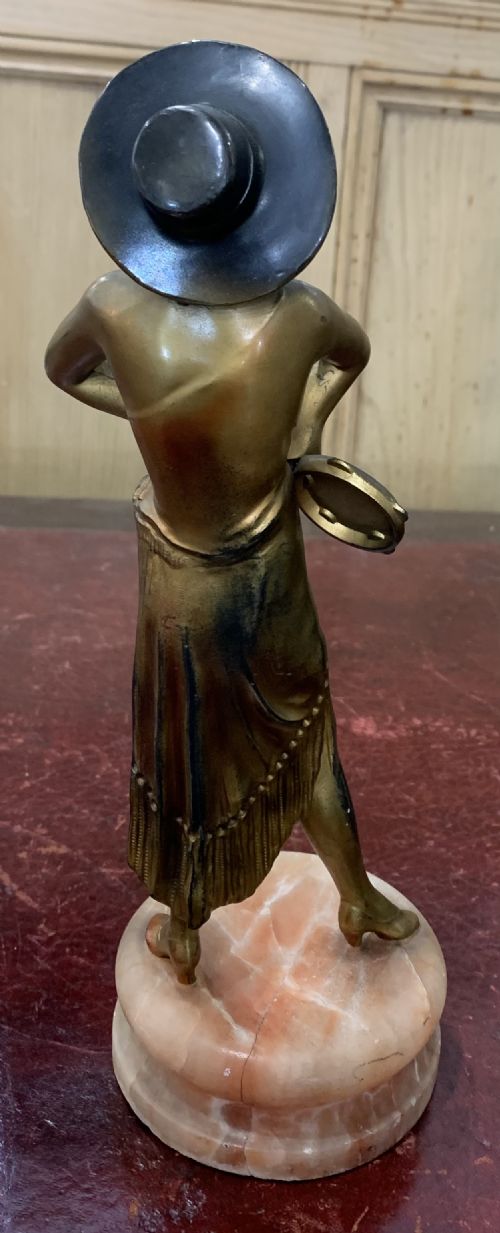 ART DECO JOSEF LORENZL ORIGINAL CASTING OF A SPANISH FLAMENCO DANCER C1930 - ADDITIONAL PHOTO 2