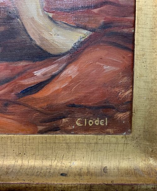 ART DECO FRENCH FEMALE NUDE OIL ON CANVAS C192030 - ADDITIONAL PHOTO 5