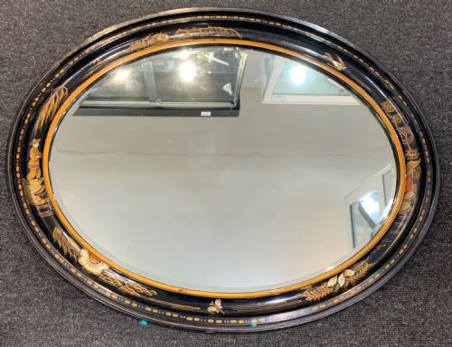 art deco chinoiserie wall hanging mirror c1920s - CATEGORY: ANTIQUE MIRRORS - DATED 1920