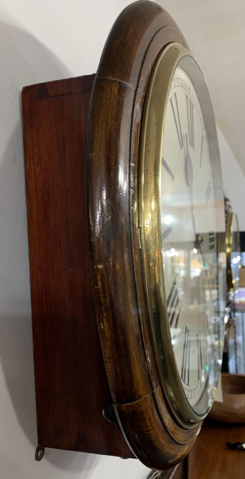 LARGE 14 FUSEE WALL CLOCK FULLY SERVICED 12 MONTHS WARRANTY - ADDITIONAL PHOTO 3