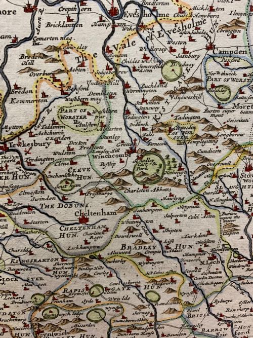 MAP OF GLOUCESTERSHIRE BY ROB MORDEN C1790 - ADDITIONAL PHOTO 1