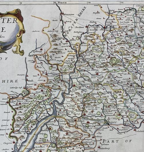 MAP OF GLOUCESTERSHIRE BY ROB MORDEN C1790 - ADDITIONAL PHOTO 5