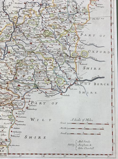 MAP OF GLOUCESTERSHIRE BY ROB MORDEN C1790 - ADDITIONAL PHOTO 7