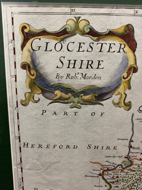MAP OF GLOUCESTERSHIRE BY ROB MORDEN C1790 - ADDITIONAL PHOTO 3