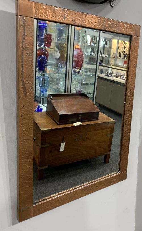 ARTS CRAFTS COPPER MIRROR C1910 - ADDITIONAL PHOTO 3