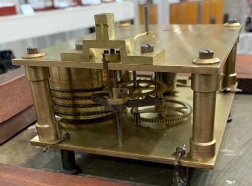 LARGE 14 FUSEE WALL CLOCK FULLY SERVICED 12 MONTHS WARRANTY - ADDITIONAL PHOTO 2