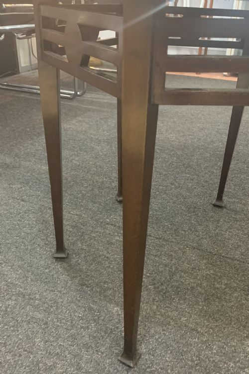 GEORGE MONTAGUE ELWOOD ART NOUVEAU MAHOGANY TABLE WITH MOTHER OF PEARL C1910 - ADDITIONAL PHOTO 6