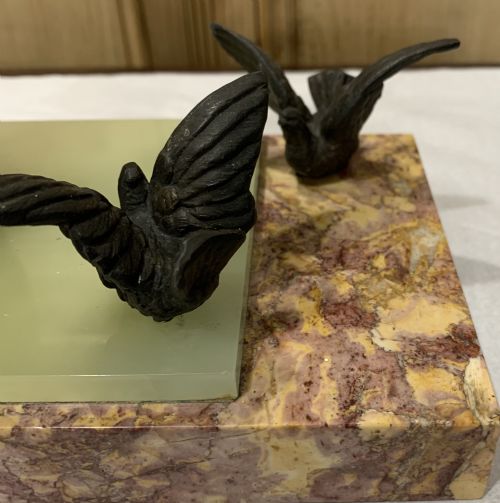 FRENCH ART DECO LADY WITH 3 DOVES C192030 - ADDITIONAL PHOTO 4