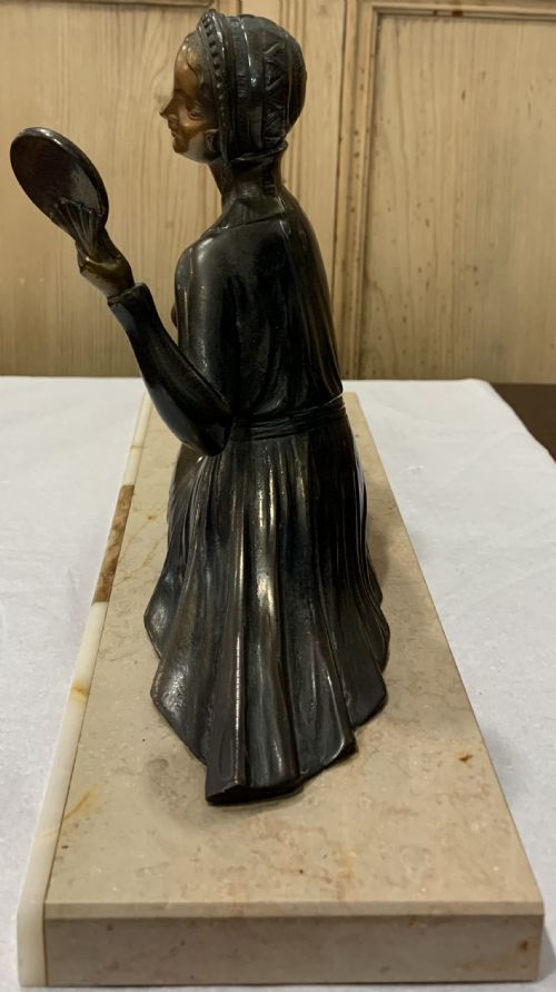 FRENCH ART DECO SCULPTURE C192030 BY ENRIQUE MOLINSBALLESTE - ADDITIONAL PHOTO 2