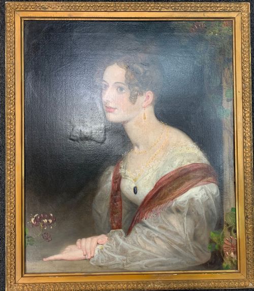 RICHARD WESTALL RA 17651836 REGENCY PORTRAIT OF A YOUNG LADY - ADDITIONAL PHOTO 1