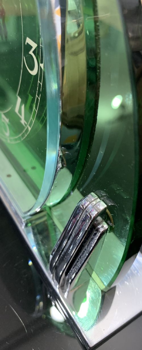SMITH GREEN GLASS AND CHRONE SECTRIC CLOCK C1930S - ADDITIONAL PHOTO 2