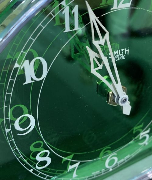 SMITH GREEN GLASS AND CHRONE SECTRIC CLOCK C1930S - ADDITIONAL PHOTO 3