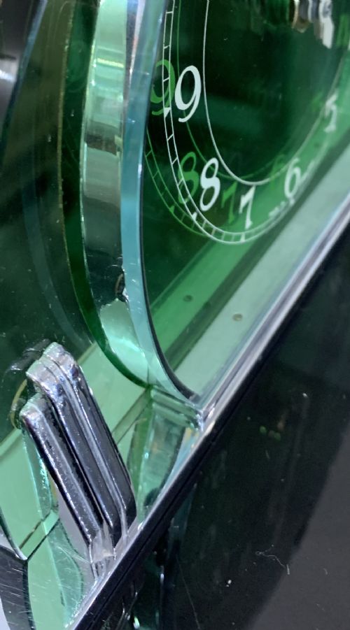 SMITH GREEN GLASS AND CHRONE SECTRIC CLOCK C1930S - ADDITIONAL PHOTO 7