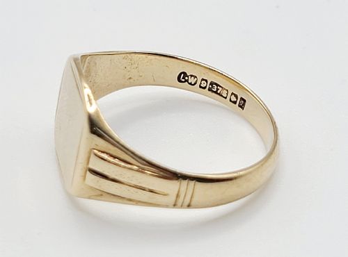 9CT GOLD SIGNET RING B195859 S - ADDITIONAL PHOTO 5