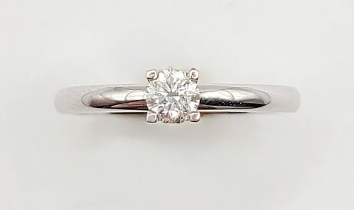 DIAMOND SOLITAIRE WITH SOLID PLATINUM BAND SIZE M12