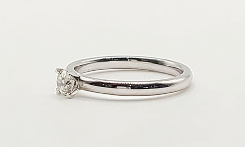 DIAMOND SOLITAIRE WITH SOLID PLATINUM BAND SIZE M12 - ADDITIONAL PHOTO 4
