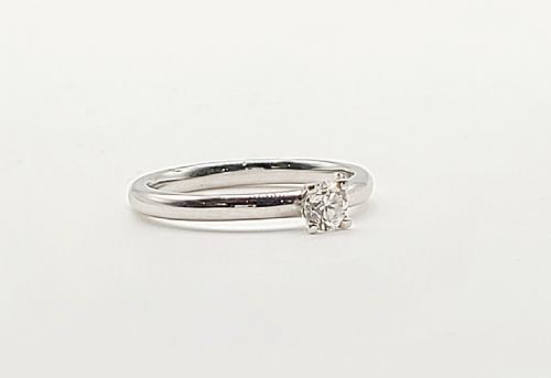 DIAMOND SOLITAIRE WITH SOLID PLATINUM BAND SIZE M12 - ADDITIONAL PHOTO 6