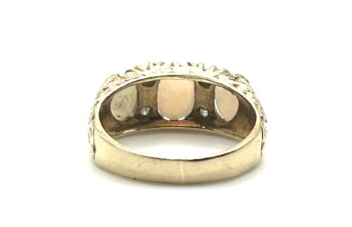 OPAL DIAMOND 9CT GOLD TRILOGY RING M12 - ADDITIONAL PHOTO 2