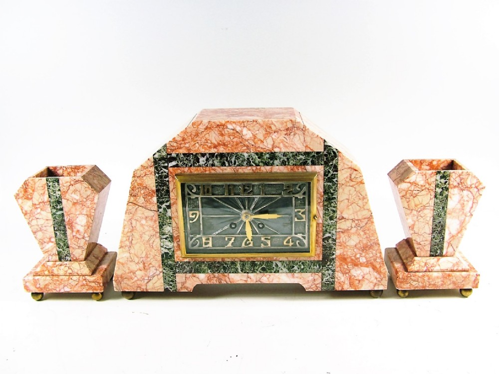 French Art Deco Mantle Clock, c1925, Just serviced.