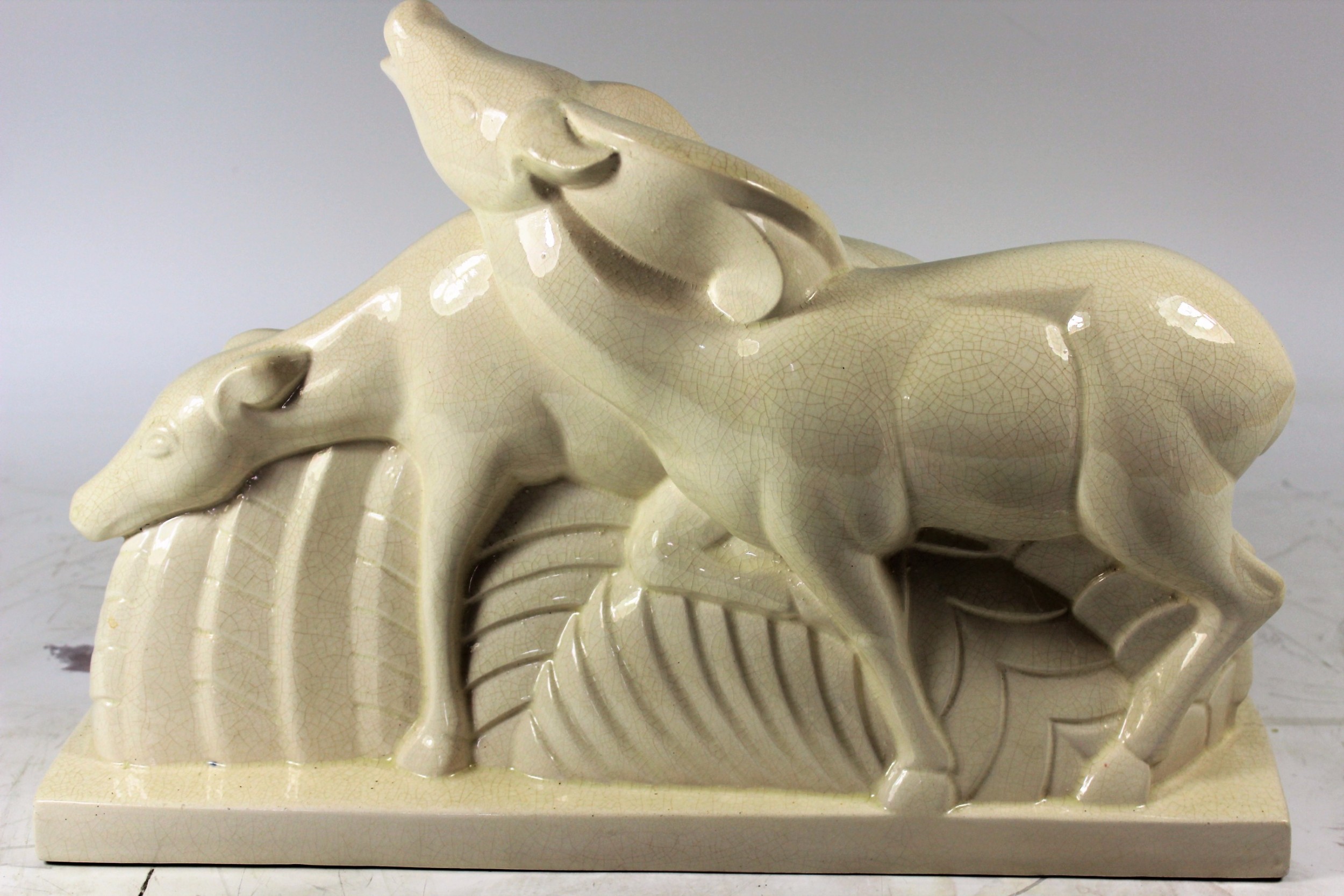 French Art Deco Deer by Lemanceau c1920