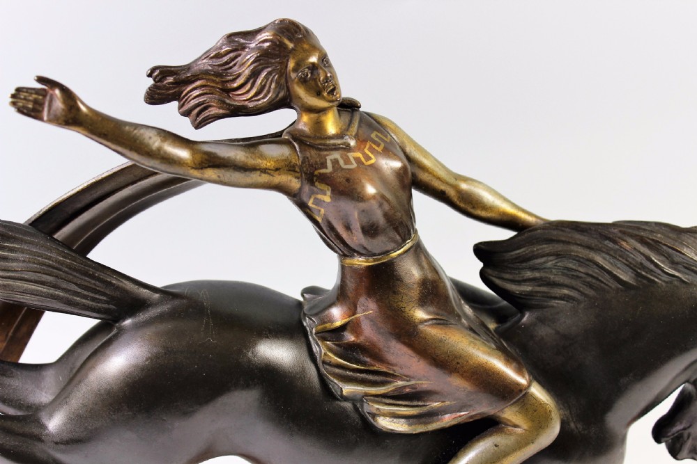 French Art Deco Amazonian/ Valkyrie Sculpture c.1920s View IV
