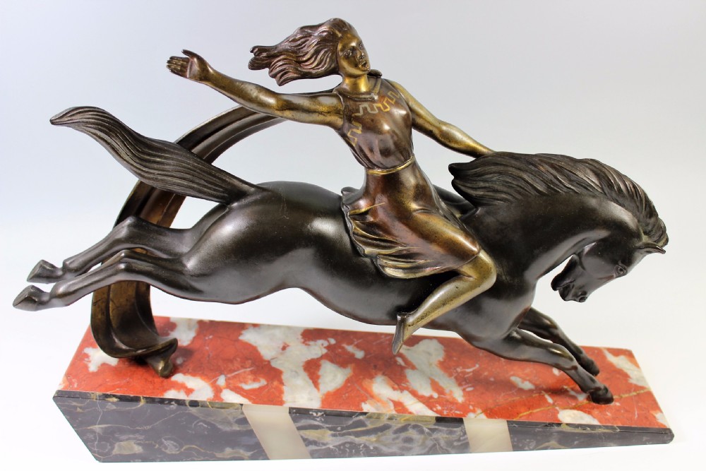 French Art Deco Amazonian/ Valkyrie Sculpture c.1920s
