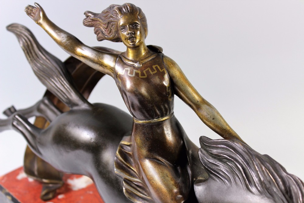 French Art Deco Amazonian/ Valkyrie Sculpture c.1920s View V